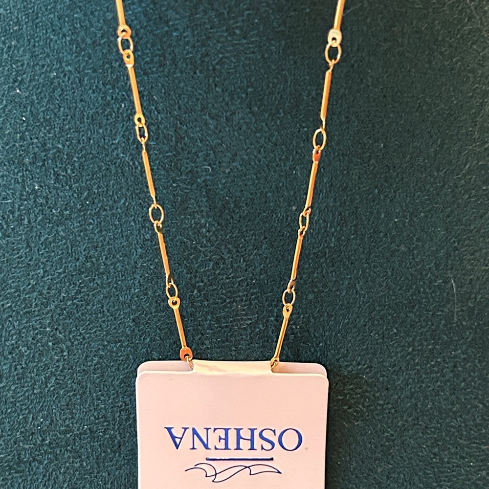 Oshena Designer‎ Beachwear bamboo link Gold layering Necklace